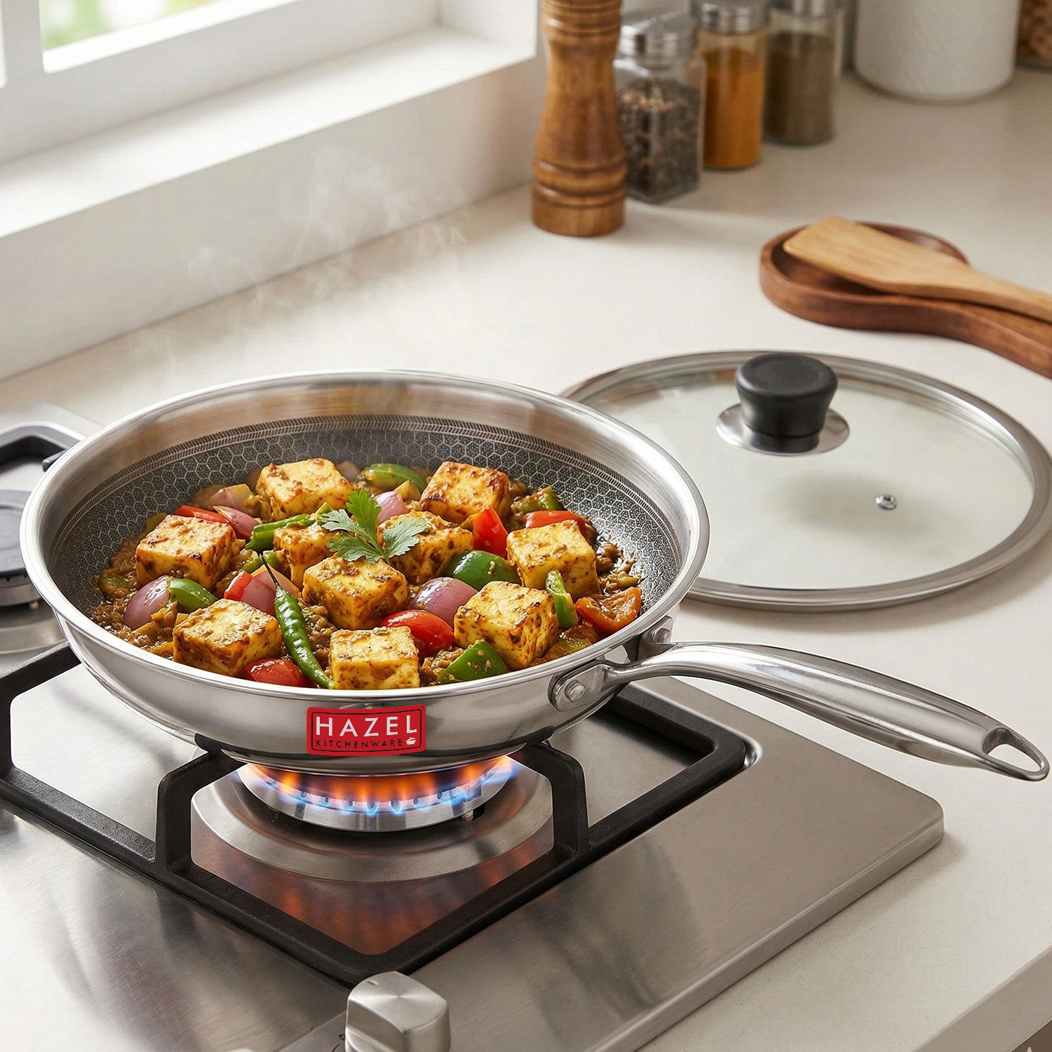 Triply Stainless Steel Non-Stick Fry Pan, Induction Compatible Steel