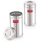Stainless Steel Storage Containers, Airtight Spice Jars, 500ml, Set of 2