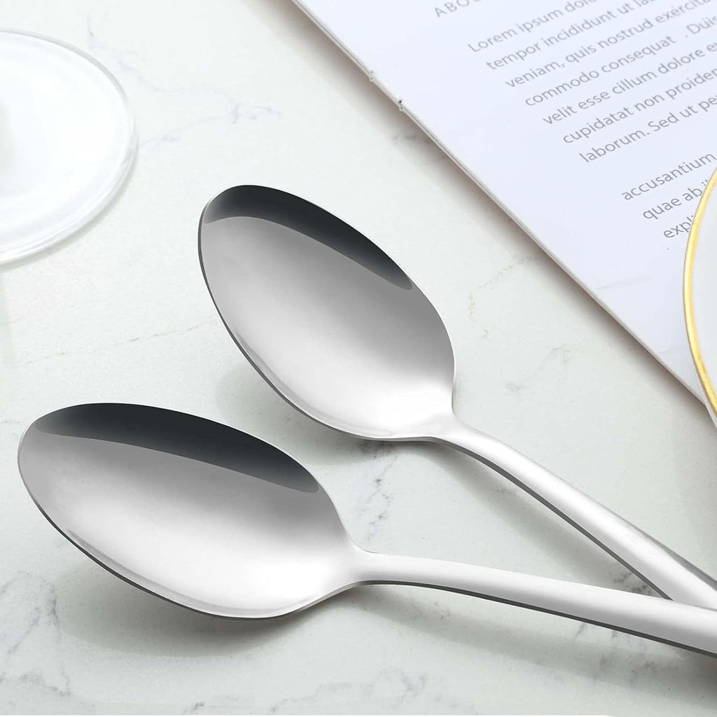 Stainless Steel Spoon Set of 6, 16 cm Dining & Kitchen Spoons