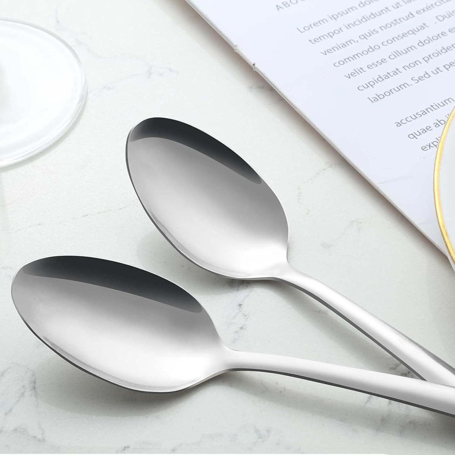 Stainless Steel Spoon Set of 6, 16 cm Dining & Kitchen Spoons