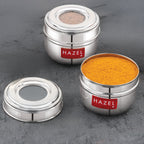 Stainless Steel Transparent Lid Containers , 150 ml (Set of 2)