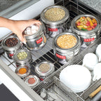 Stainless Steel Transparent Lid Containers, 300 ml (Set of 2)