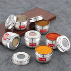 Stainless Steel Transparent Lid Containers, 150 ml (Set of 6)