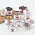 Stainless Steel Transparent Lid Containers, 300 ml (Set of 6)