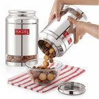 Stainless Steel Airtight Storage Jar, Kitchen Container, 2500 ml, Set of 2
