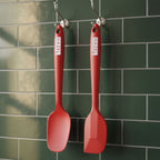 Silicone Spatula & Spoonula, 8 Inch, Set of 2, Non-Stick Baking & Cooking, Red
