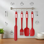 Silicone Baking Tool Set of 4, Spatula, Brush, Spoonula & Icing Knife