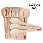 Disposable Wooden Spoon, 16 cm, Pack of 100