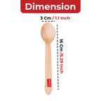 Disposable Wooden Spoon, 16 cm, Pack of 100