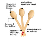 Disposable Wooden Spoon, 16 cm, Pack of 100