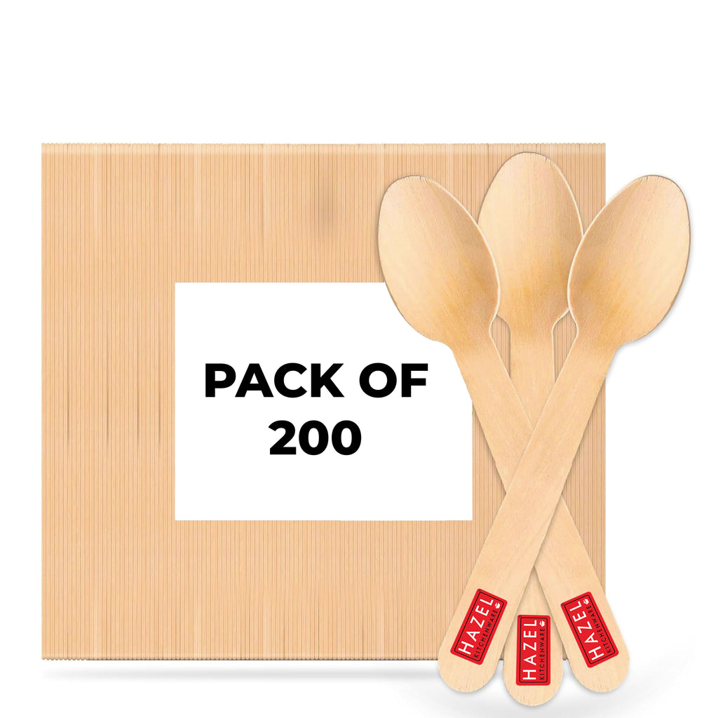 Disposable Wooden Spoon, 16 cm, Pack of 200