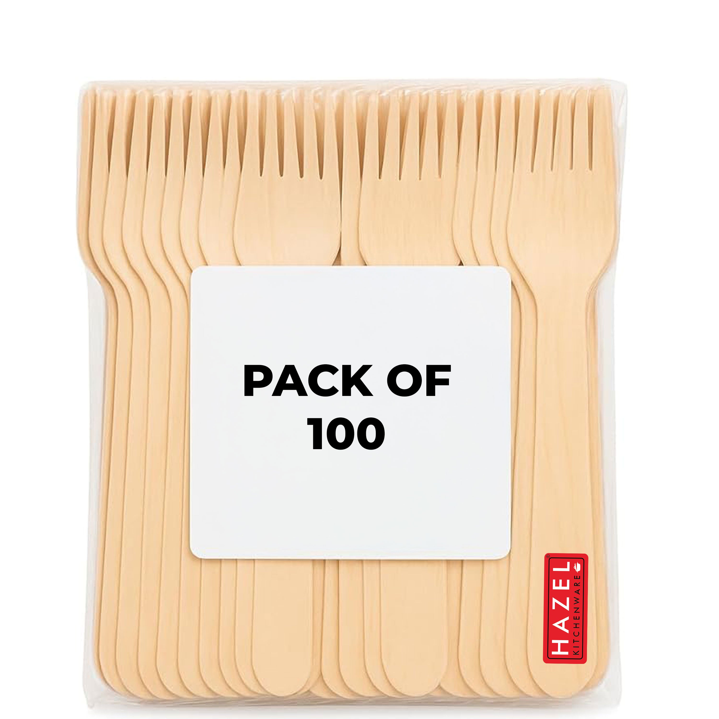 Disposable Wooden Forks for Parties & Events, Biodegradable Cutlery
