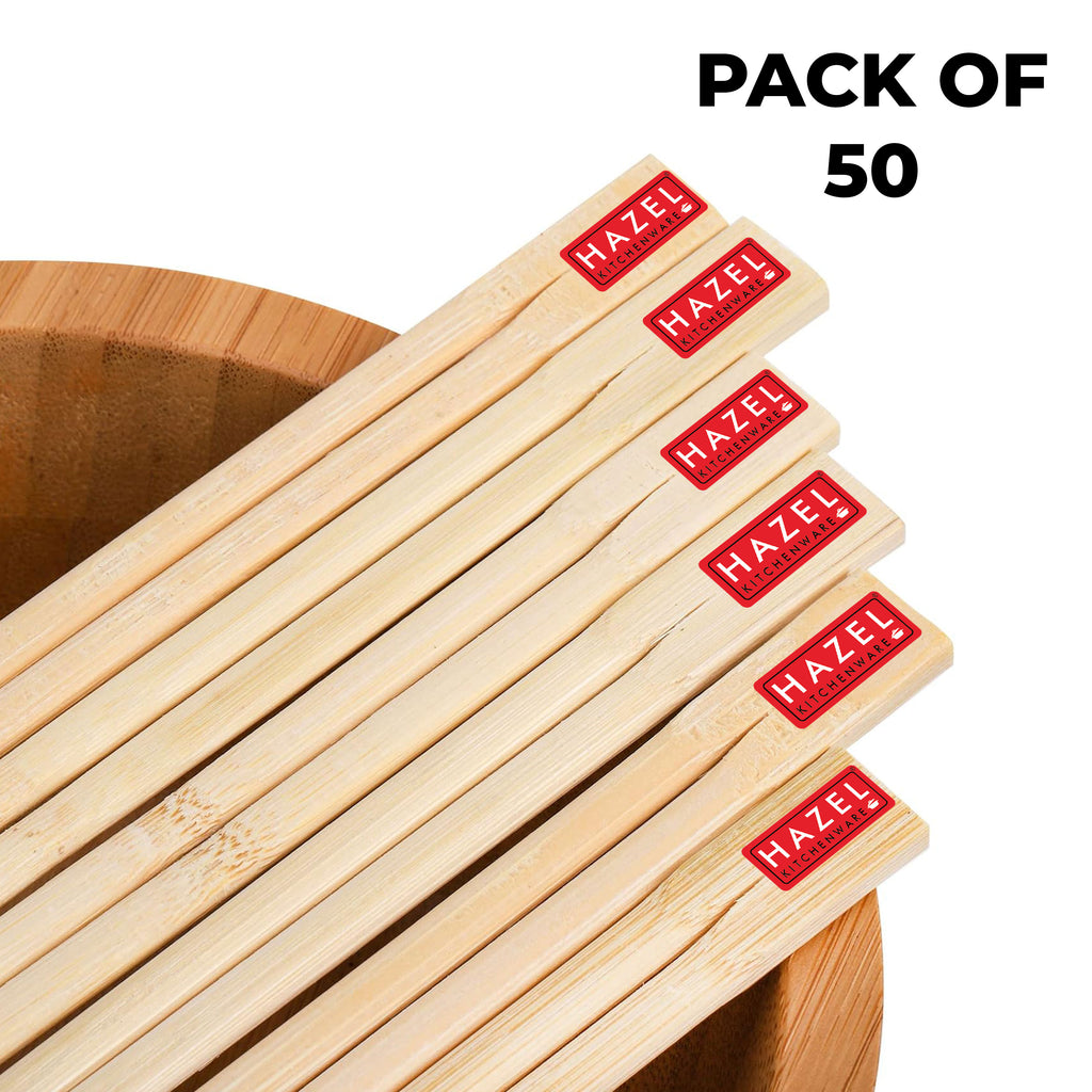 Disposable Wooden Chopsticks 20 cm, Pack of 50 Pairs