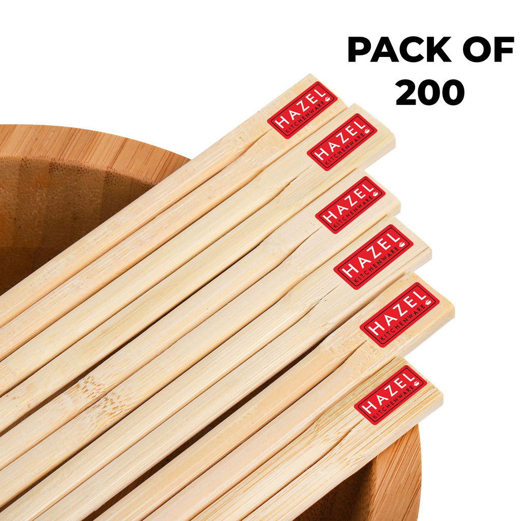Disposable Wooden Chopsticks, 20 cm, Pack of 200 Pairs