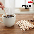 Disposable Wooden Coffee Stirrer for Tea, Coffee, Pack of 500