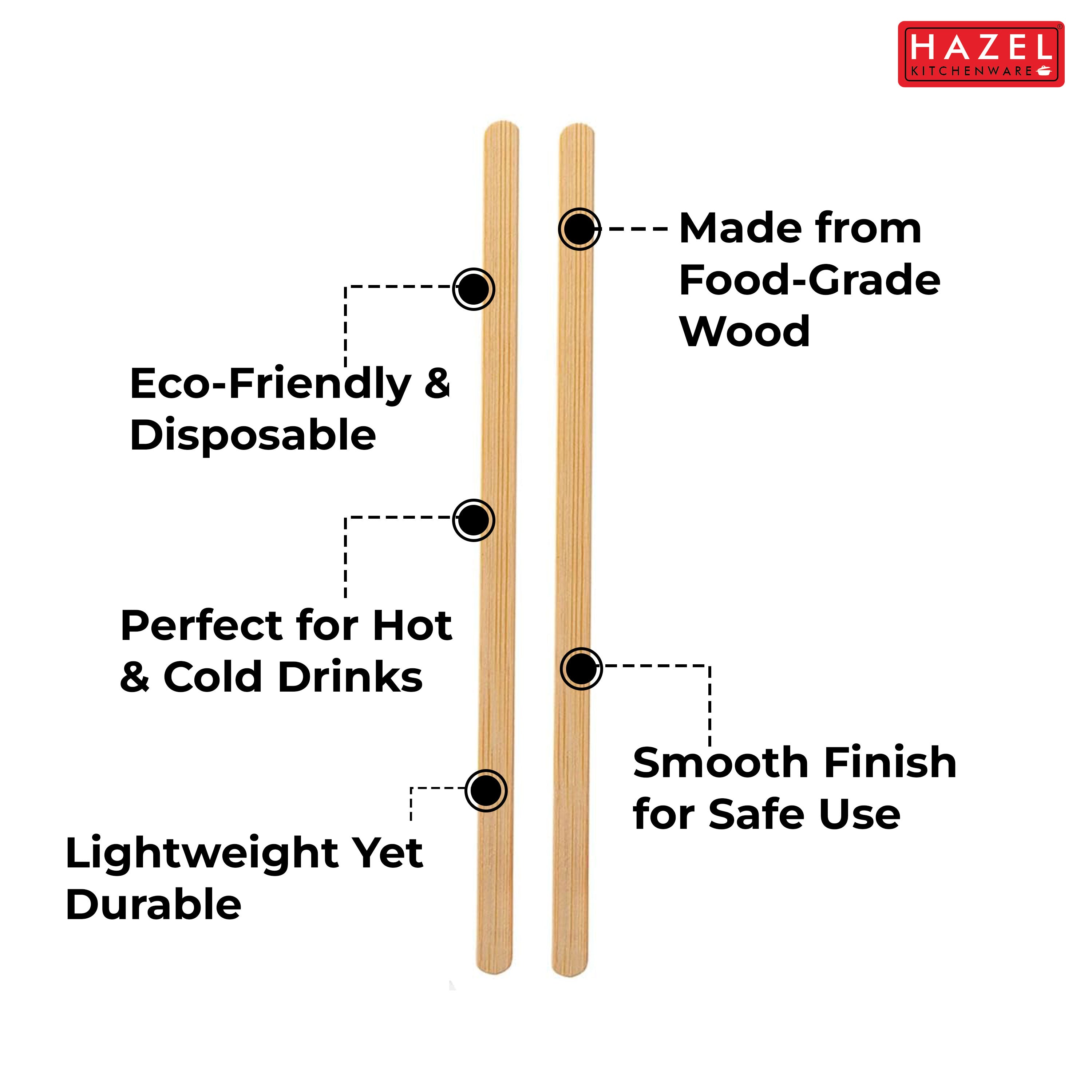 Disposable Wooden Coffee Stirrer for Tea, Coffee, Pack of 500