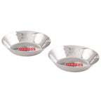 Stainless Steel Hammered Small Copri Snacks Nasta Plate, 15.5 cm, Pack of 2