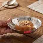 Stainless Steel Hammered Small Copri Snacks Nasta Plate, 15.5 cm, Pack of 6