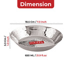 Stainless Steel Hammered Small Copri Snacks Nasta Plate, 18.5 cm, Pack of 6