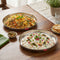 Stainless Steel Side Hammered Lunch Thali, Dinner Plate Food Serving Plate, 25cm, Set Of 2