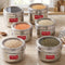 Stainless Steel Storage Container with Transparent Lid, 1100ml, Set Of 6