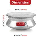 Aluminium Hammered Handi with Lid – 6.3 L, 29cm