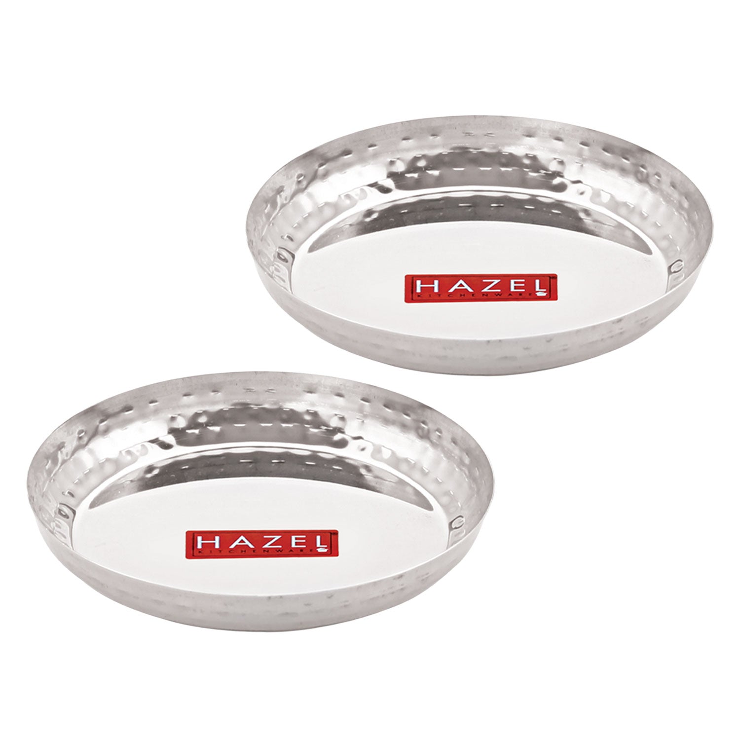 Stainless Steel Snack Plate Set of 2 | 18cm Breakfast & Serving Plate