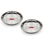 Stainless Steel Halwa Plates for Sweets & Snacks, 100ml, Set of 2