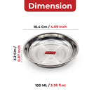 Stainless Steel Halwa Plates for Sweets & Snacks, 100ml, Set of 2