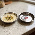 Stainless Steel Halwa Plates for Sweets & Snacks, 100ml, Set of 2