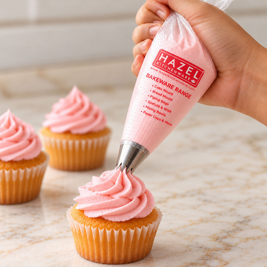 Disposable Piping Bags 50 Pcs with Star Nozzle