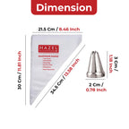 Disposable Piping Bags 50 Pcs with Star Nozzle