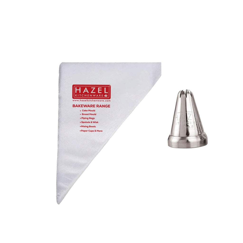 Disposable Piping Bags 50 Pcs with Star Nozzle