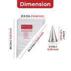 Disposable Piping Bags 50 Pcs with Round Nozzle
