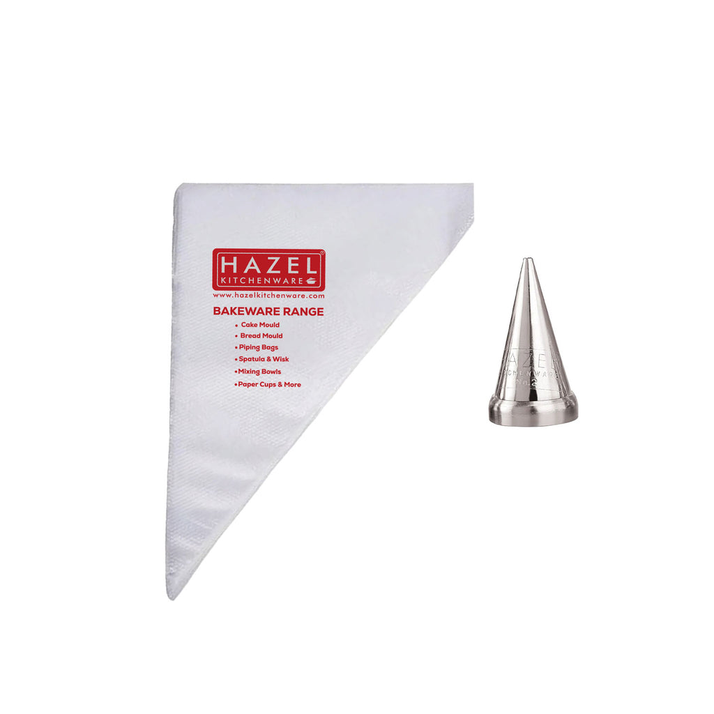 Disposable Piping Bags 50 Pcs with Round Nozzle