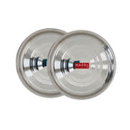Stainless Steel Thali 27 cm Round Steel Dinner Plate, Set of 2