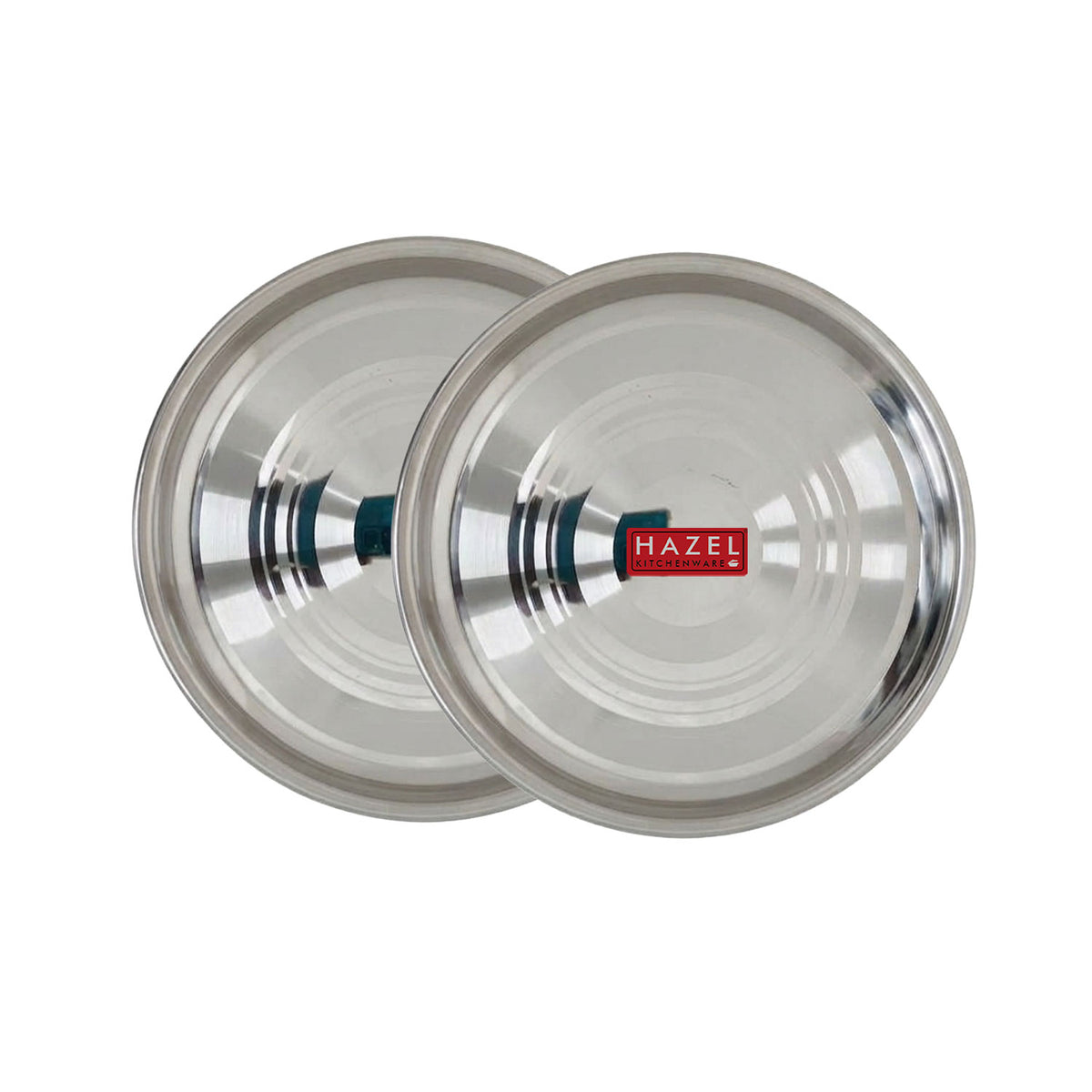 Stainless Steel Thali 27 cm Round Steel Dinner Plate, Set of 2