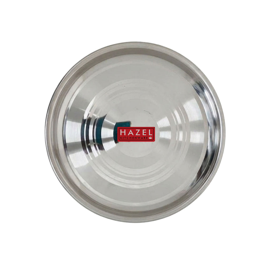 Stainless Steel Thali 27 cm Round Steel Dinner Plate, Set of 6