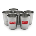 Stainless Steel Juicy Glass, Water, Juice & Milk Tumbler, 350 ml, Set of 6