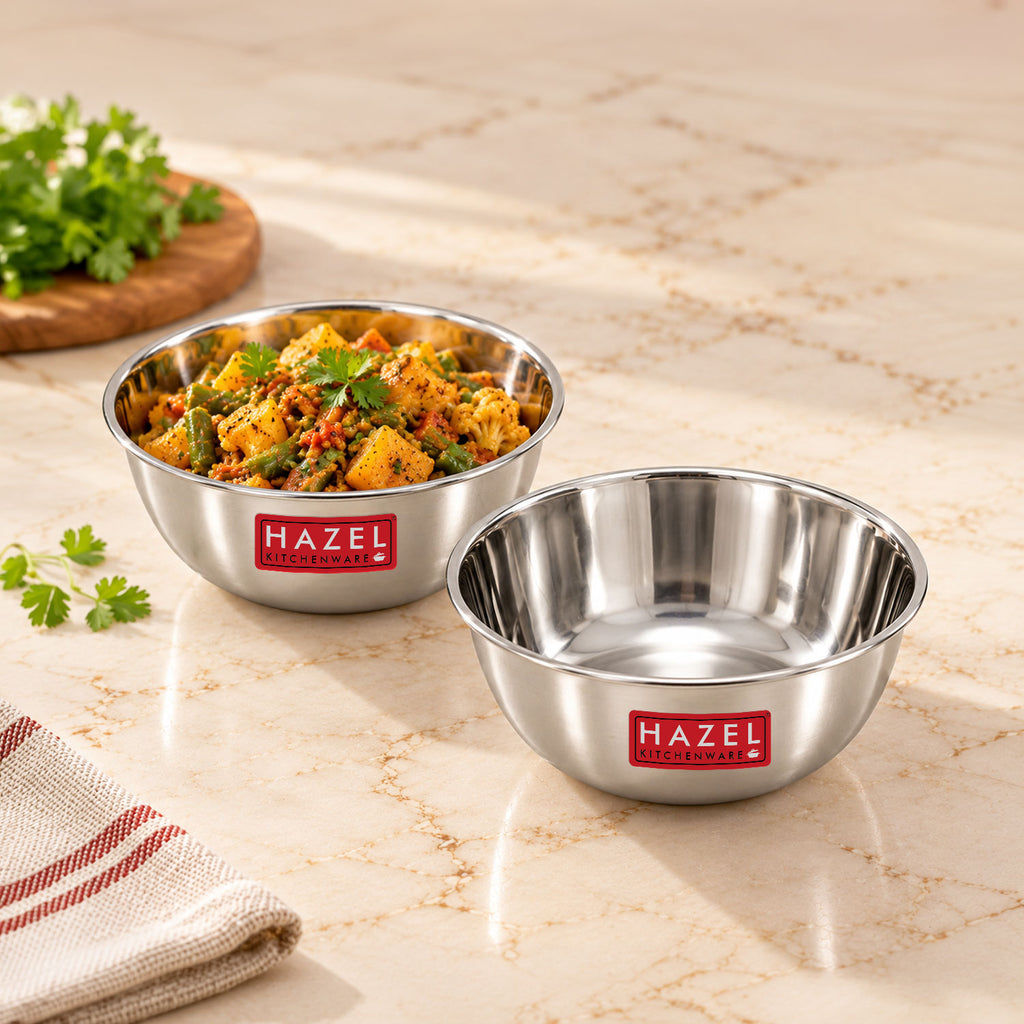 Stainless Steel Wati, Katori Bowl for Dal, Curry, Snacks, 300 ml, Set of 2