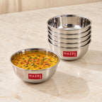 Stainless Steel Wati, Katori Bowl for Dal, Curry, Snacks, 300 ml, Set of 6