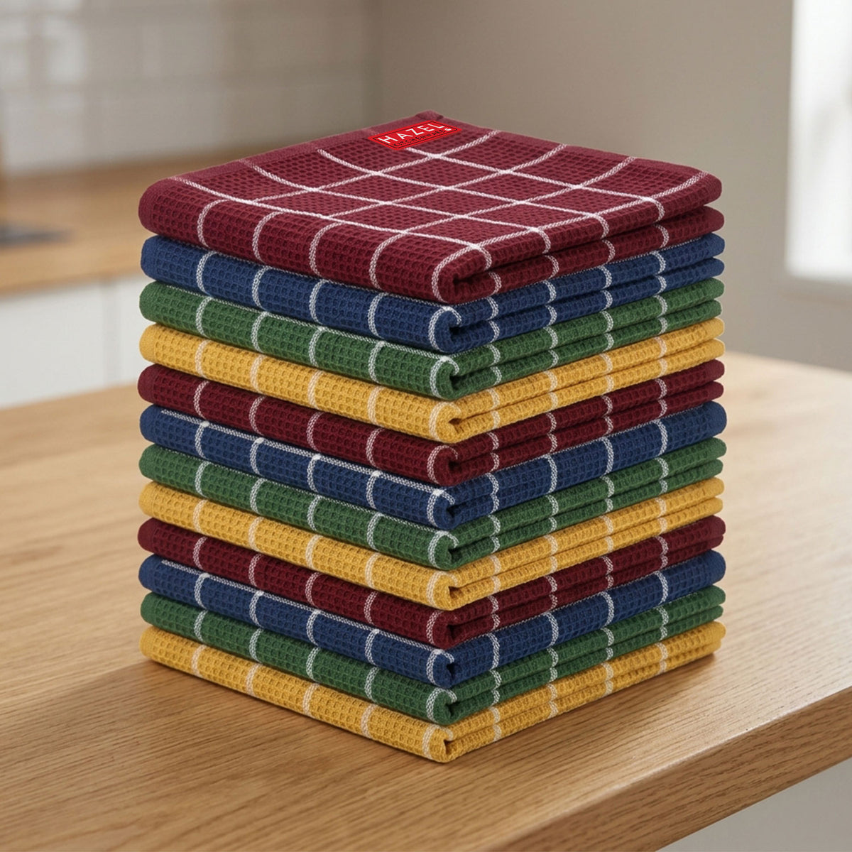Cotton Kitchen Towel, Kitchen Cleaning Cloths Reusable, Set of 12