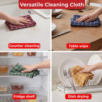 Cotton Kitchen Towel, Kitchen Cleaning Cloths Reusable, Set of 12