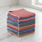 Kitchen Cleaning Cloth, Cotton Polyester Waffle Weave Towels, Set of 12