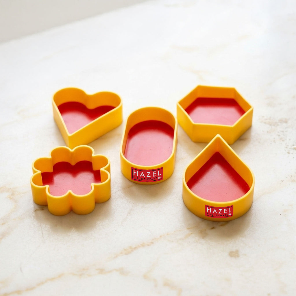 Plastic Cutlet Mould, Different Shape Moulds, Set of 5