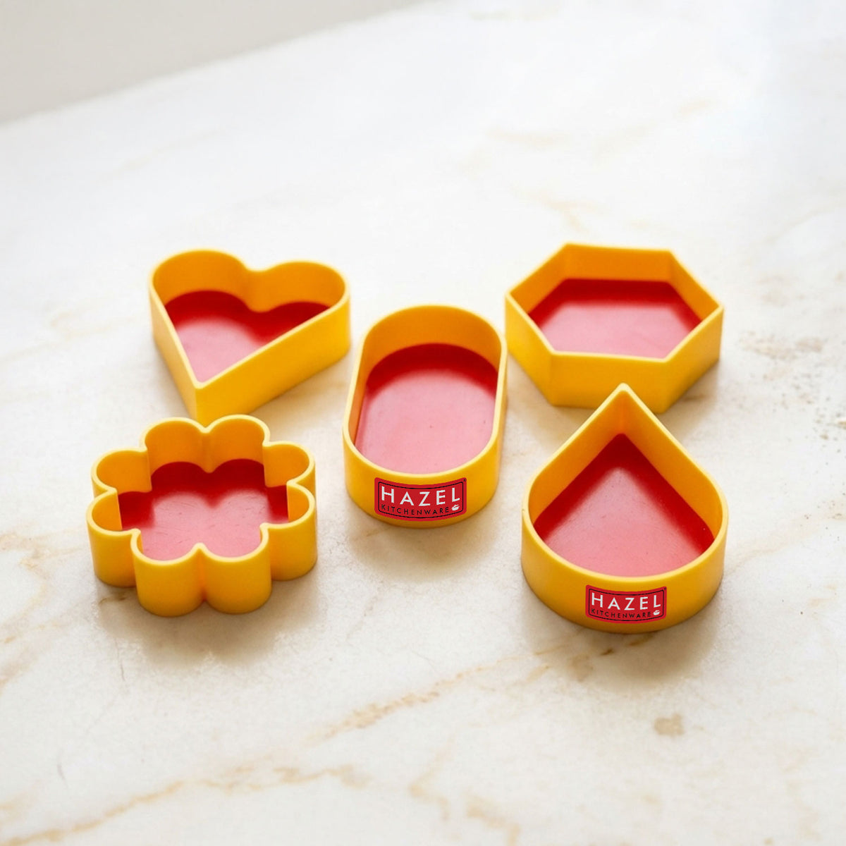 Plastic Cutlet Mould, Different Shape Moulds, Set of 5