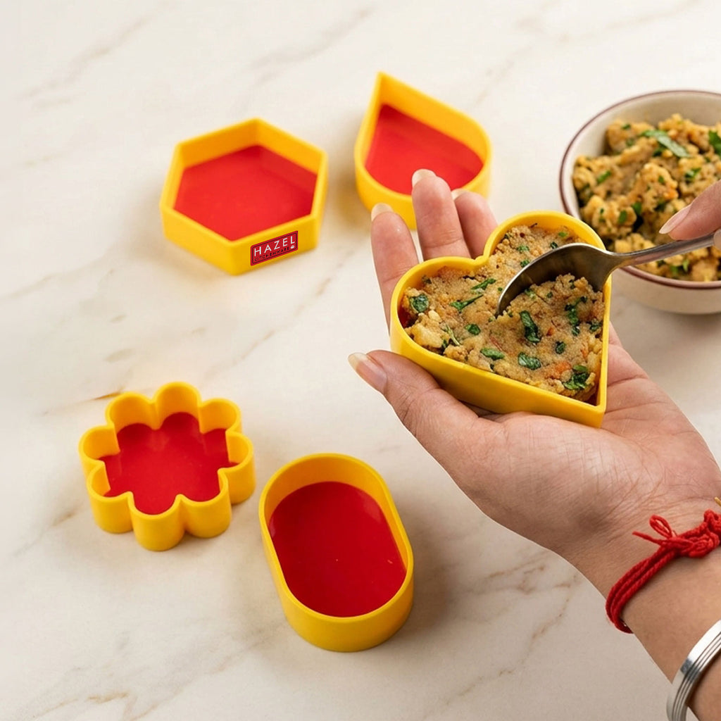 Plastic Cutlet Mould, Different Shape Moulds, Set of 5