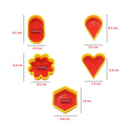 Plastic Cutlet Mould, Different Shape Moulds, Set of 5
