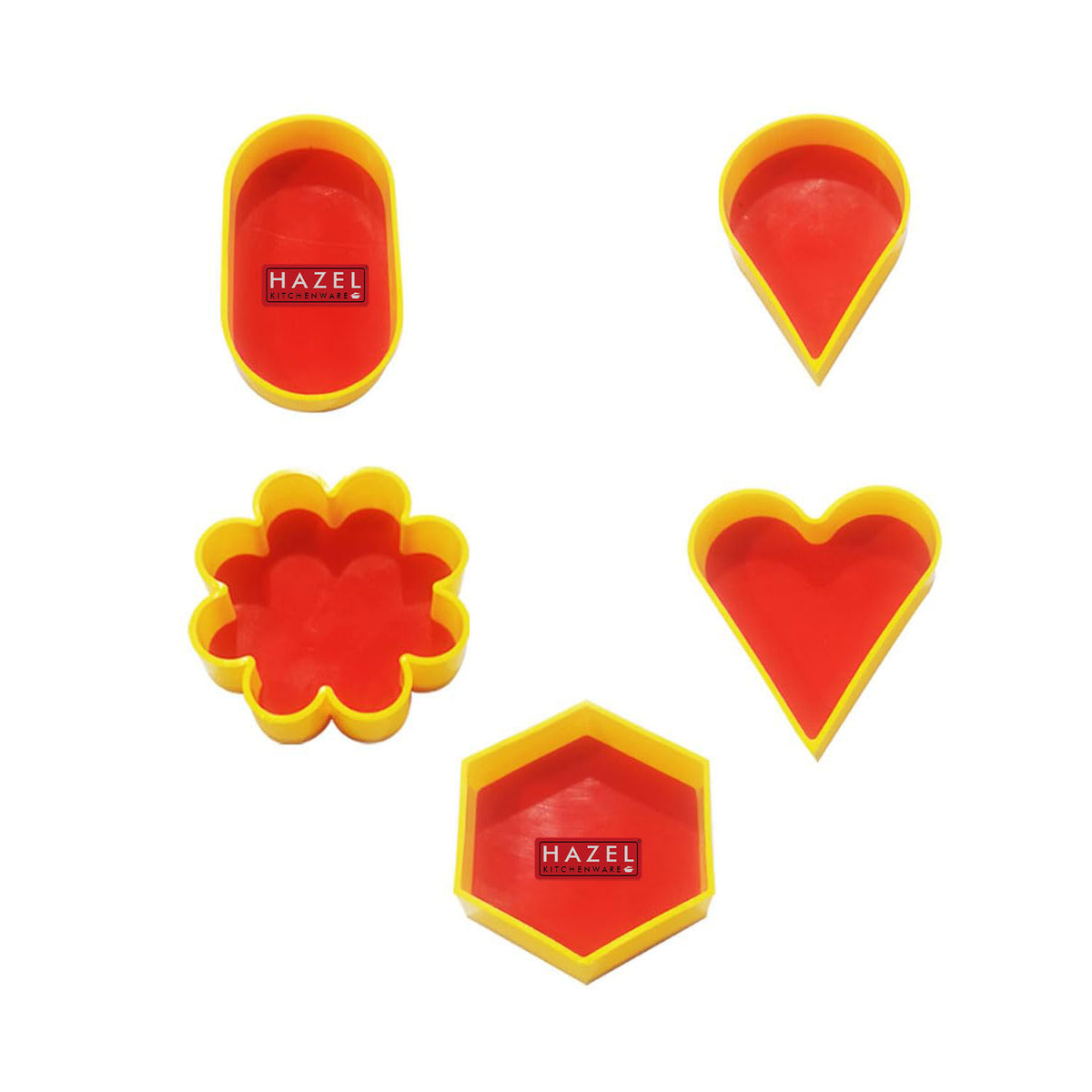 Plastic Cutlet Mould, Different Shape Moulds, Set of 5