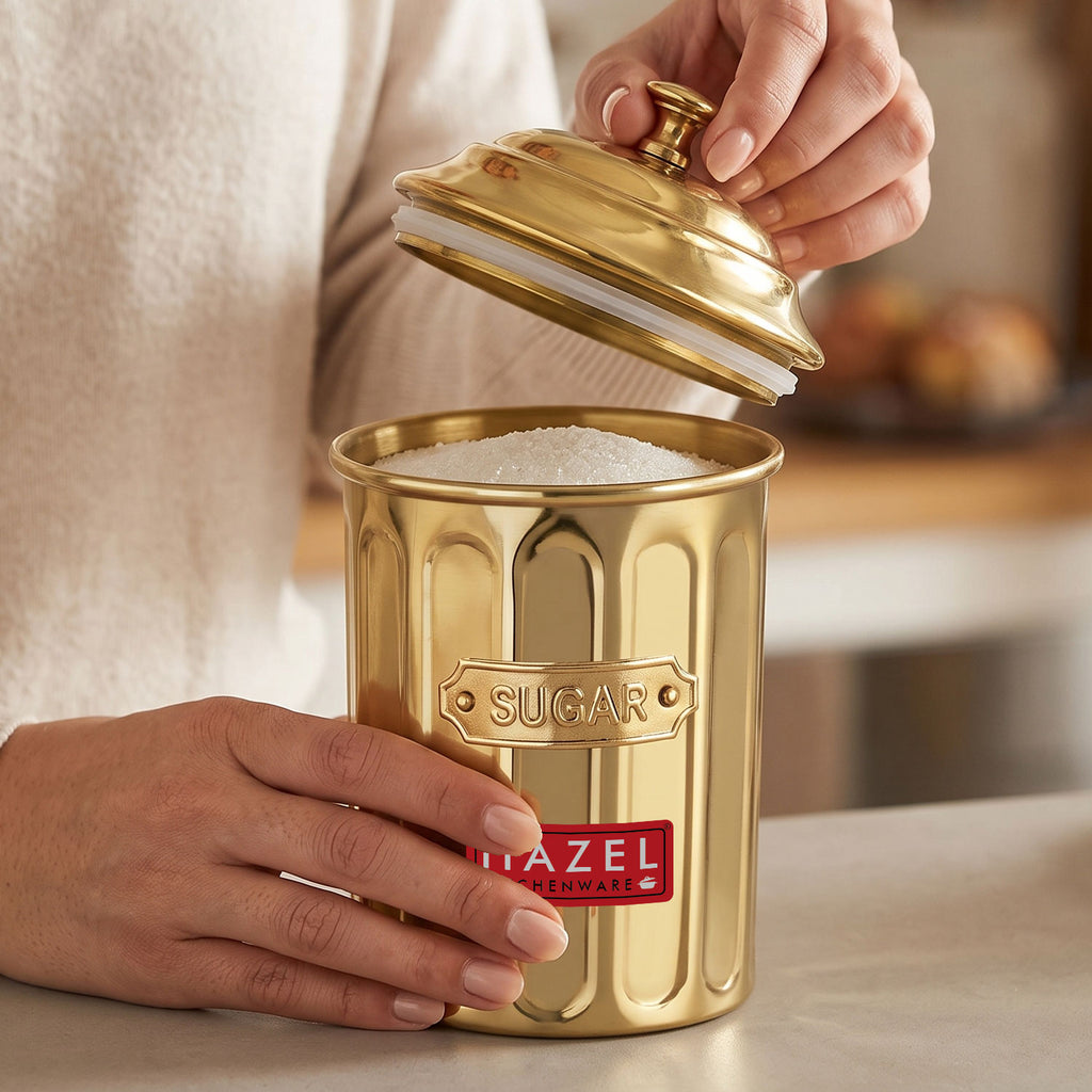 Golden Coffee & Sugar Airight Container, 800 ml, Set of 2